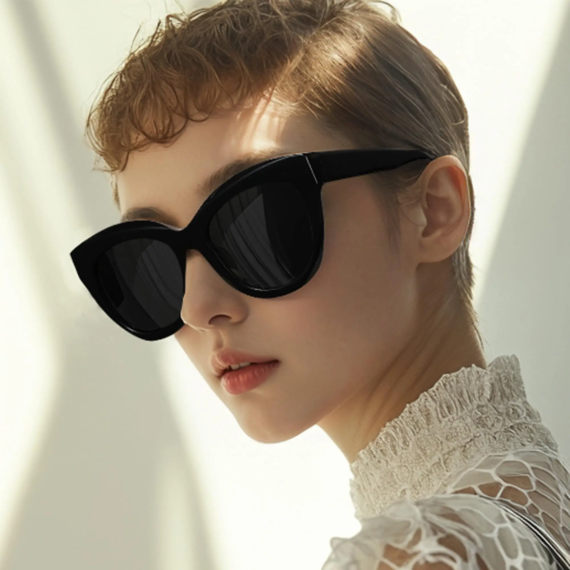 Sunglasses Cat Eye - BLUEMOKY Women‘s Butterfly Cat Eye Acetate