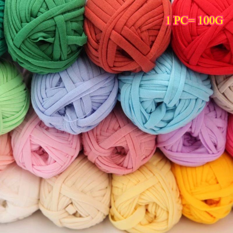 100g T Shirt Knitting Yarn For - огляд і ціна Crochet Bag Raffia