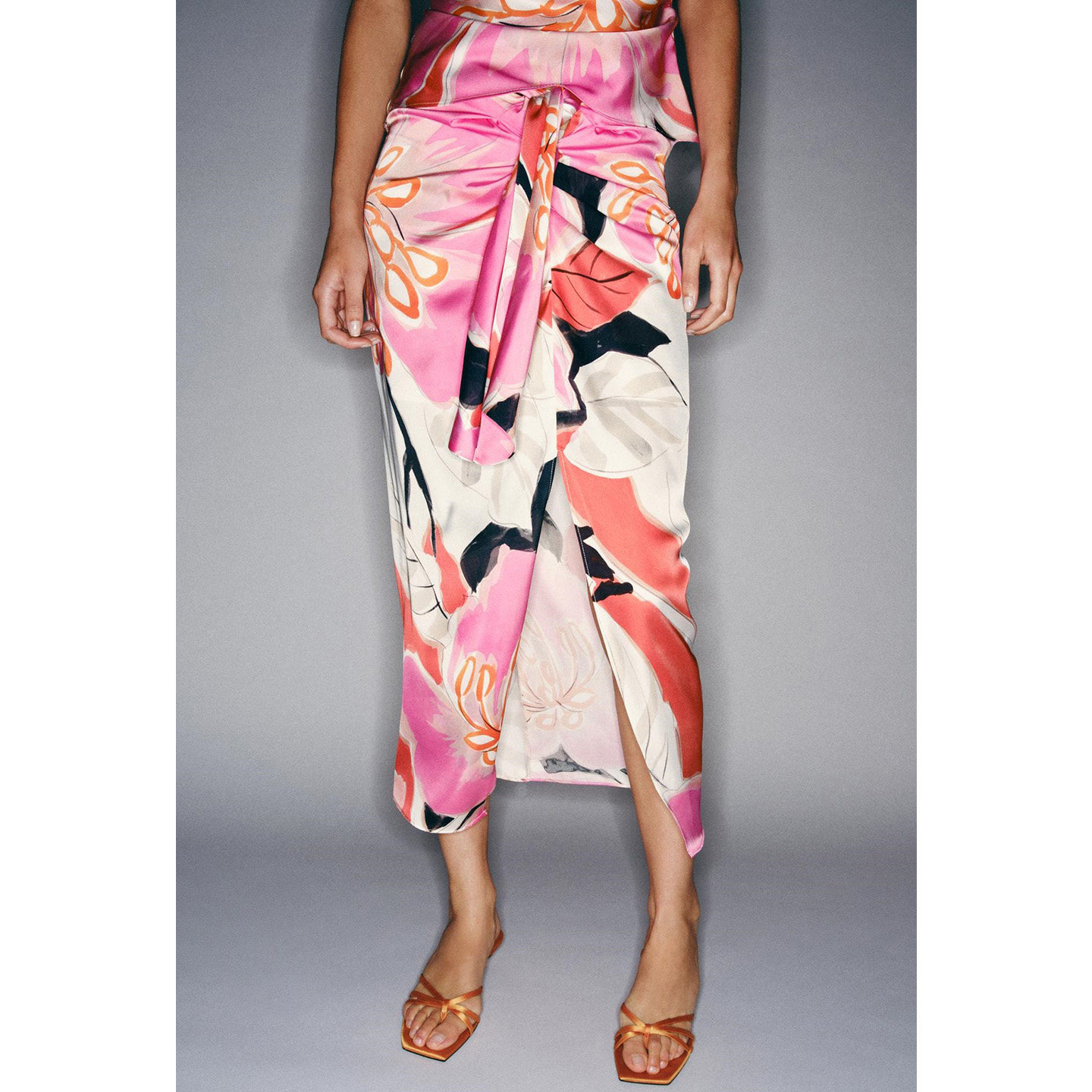 High Waist Midi Skirt round Ne - огляд і ціна Midi Skirt Floral