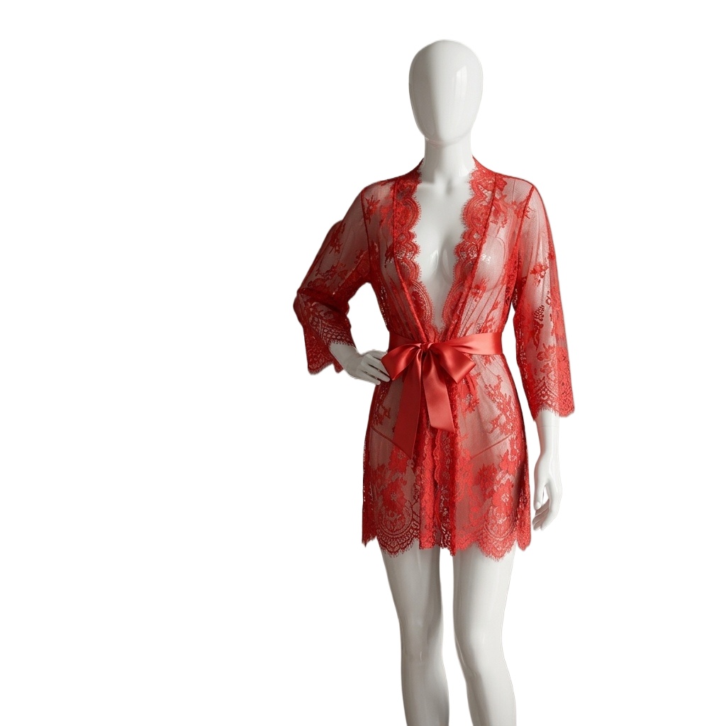 Women's Sheer Floral Lace Ling - огляд і ціна Kimono Sheer Floral