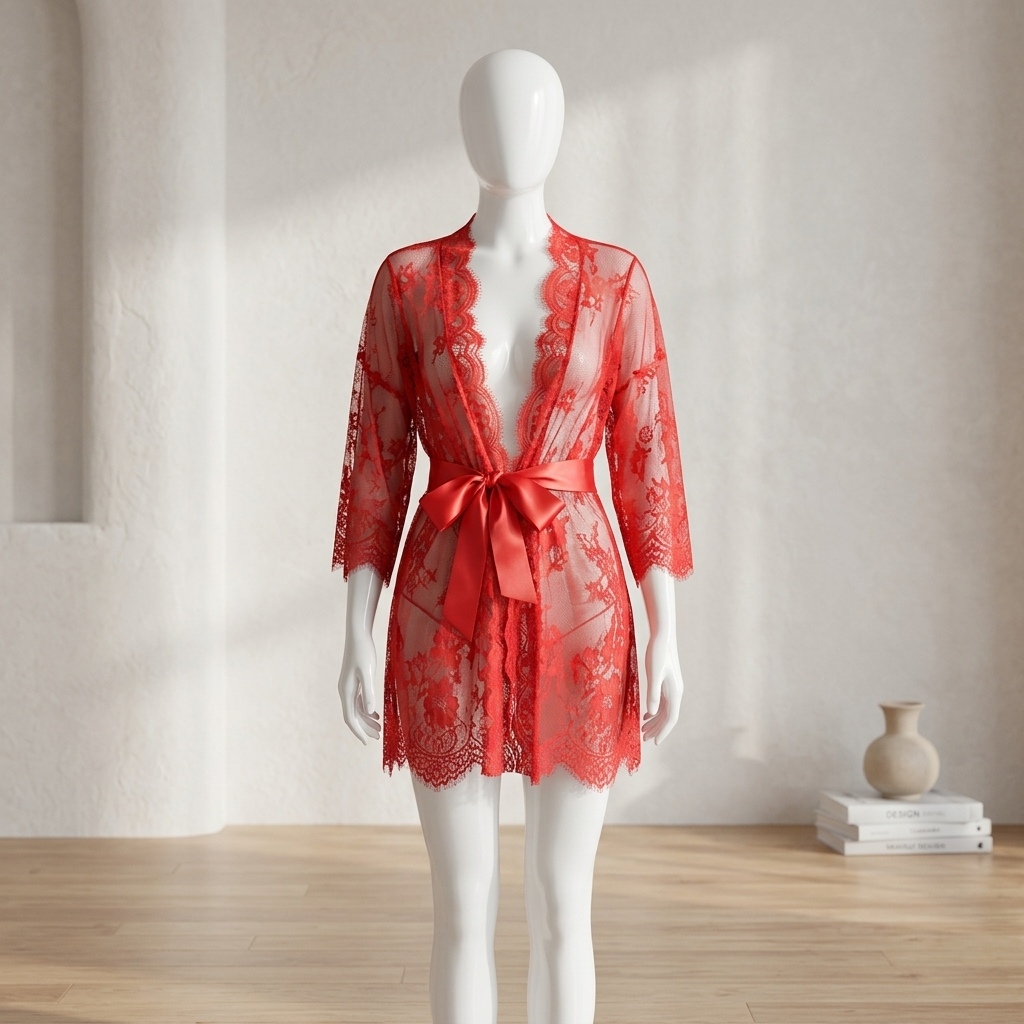 Women's Sheer Floral Lace Ling - огляд і ціна Kimono Sheer Floral